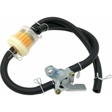 Filtre à Huile d'essence de Carburant de Moto et Tuyau d'huile d'essence Noir pour Quad VTT 50CC-150CC,68g (1/4)
