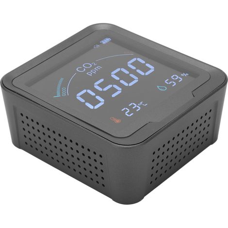 3-in-1-Kohlendioxiddetektor mit intelligenter Messfunktion, hoher Genauigkeit, Temperatur-, Feuchtigkeits- und Qualitätsmessung (1/5)
