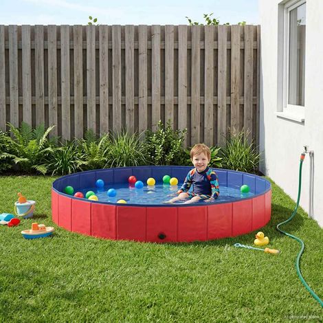 vidaXL Piscine pour enfants Rouge Ø200 x 30 cm