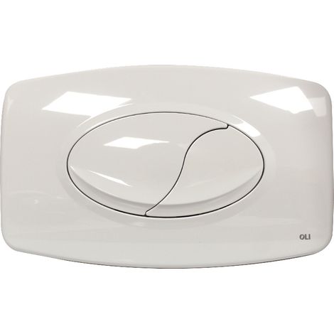 Regiplast – Plaque de commande WC blanche – Double débit 3/6 L – Déclenchement mécanique faible effort – Compatible réservoirs Eurofutura/OLI