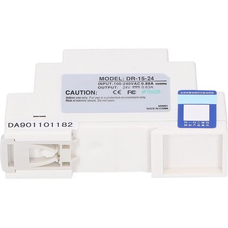 Alimentation à découpage sur rail série DR/DIN, réglable et régulée, pour équipements LED moyenne et basse tension DR-15-24 (1/5)