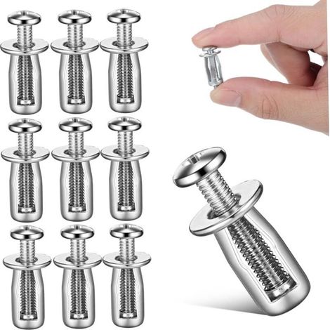 10 chevilles spirales pour cloisons creuses, idéales pour la fixation de portes creuses et de panneaux PVC. Installation stable et polyvalente. (1/4)