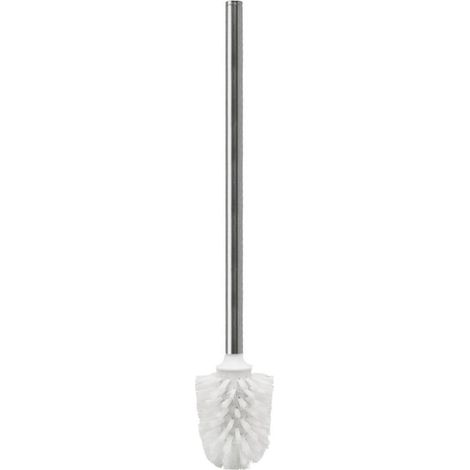 Brosse RONDO 2 tête de brosse blanche avec manche chromé (1/3)