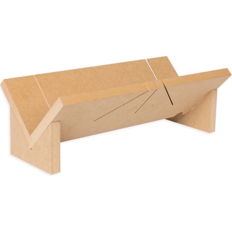 Boîte à onglet en bois pour coupes à 45° et 90° – Pour profilés jusqu'à 6 cm – Sécurisée et stable pour projets de bricolage – Decoflair