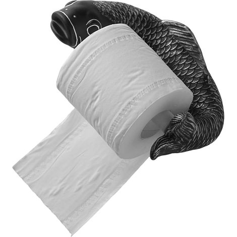 Porte-rouleau de papier toilette mural en résine ABS, au design (1/5)