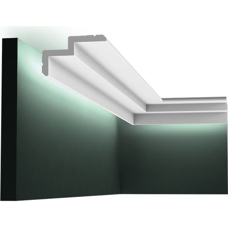 Orac Decor C390 contemporary coving – 6cm high x 10cm deep x 200cm long – for hiding LED lighting – modern design (1/6)