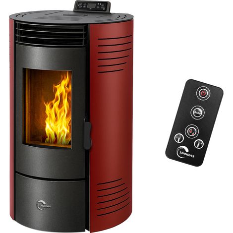 Stufa a pellet Azora 11,6 kW Bordeaux Sannover (1/3)