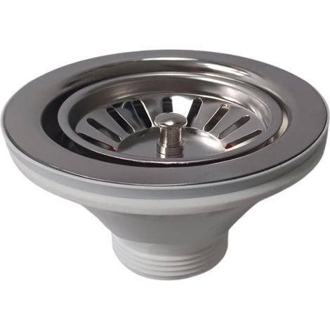 Vitra – Bonde de lavabo chromée 114mm – Évacuation manuelle sans trop plein – Pour éviers 90mm – Installation facile et rapide (1/5)
