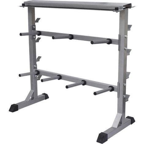 Supporto per bilanciere grigio a 7 tubi da 300 kg 020000730