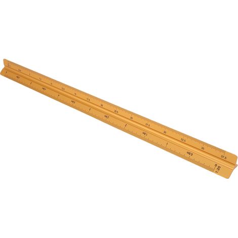 Ingenieursmaßstab Aluminium 30 cm 1:20 1:25 1:50 1:75 1:100 1:125 Architektenmaßstab für Ingenieur- und technische Illustrationen Gold (1/5)