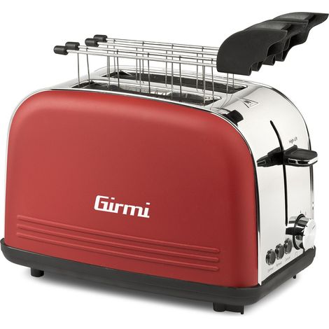 Tostapane Retrò in Acciaio Inox 8 Livelli di Cottura Rosso TP5702 Girmi (1/6)