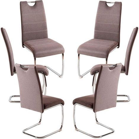 Packs Sillas Comedor - Pack 6 Sillas Hallen Tela - Gris (1/5)