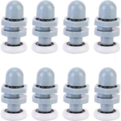 pezzi di guide scorrevoli in plastica resistente per porta doccia, cuscinetti per binario di scorrimento, ricambi per vetro del bagno (23 mm)