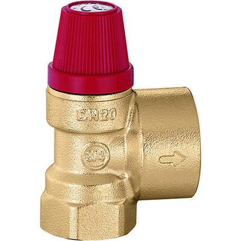 CA  válvula  de  seguridad  de  membrana  3/4  pulgada  x  1  pulgada,  3  bar  para  calefacción. (1/2)
