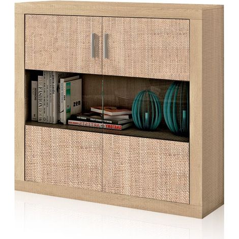 Bodeguero 2 puertas 110 cm Nuka Tofe - Textil (ancho) x 110cm (alto) (1/5)