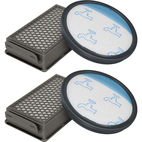 Filtro para aspiradora, filtro HEPA para aspiradoras ciclónicas Rowenta/Moulinex/Tefal Compact Power, accesorios de repuesto para sistema de filtro ZR005901, 2 unidades -Crezuo