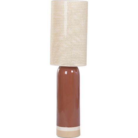 Lampara Pie Ceramica Fibra 30X30X112 Bicolor (1/5)