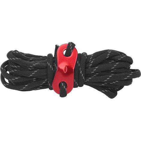 Corde de haubanage réfléchissante pour tente, épaisse et résistante au vent, avec tendeur en alliage d'aluminium, idéale pour le camping extérieur (1/5)