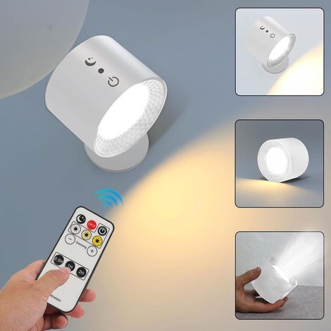 Applique a LED magnetiche e orientabili con telecomando e batteria, controllo touch con 3 colori. (1/4)