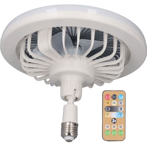 Deckenventilator mit Licht und Fernbedienung, E27-Fassung, einstellbare Geschwindigkeit, 85–265 V, für geschlossene Räume (1/5)