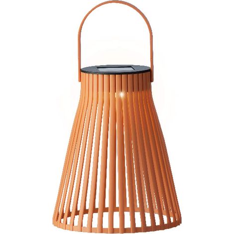 Lumineo Solar LED Lampe Orange Ø 14,5 cm Höhe 18,5 cm - Kunststoff (1/3)