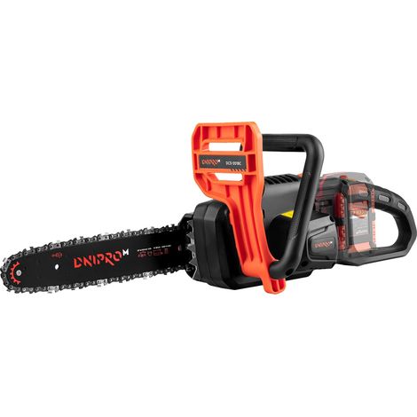 Dnipro-M Motosierra Inalámbrica 20V Brushless – Espada 20 cm, Lubricación Automática, Tensado sin Herramientas, Freno de Cadena, 3,1 kg – Sin Batería ni Cargador – DCS-201BC