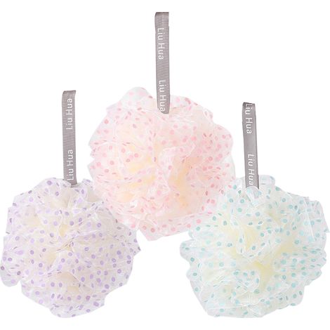 Éponge De Bain En Maille - Exfoliante Douce En Polyéthylène - Pour Homme Et Femme - Lot De 3 (1/5)