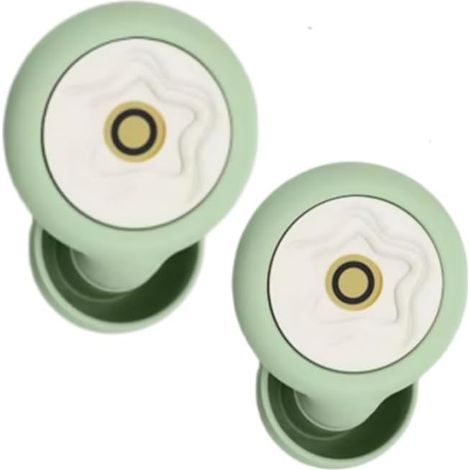JSSEVN-Plugs d'oreille pour dormir, bouchons d'oreille en silicone réutilisables, réduction du bruit de snoring, super doux,réduction du bruit de 36 dB (1/5)