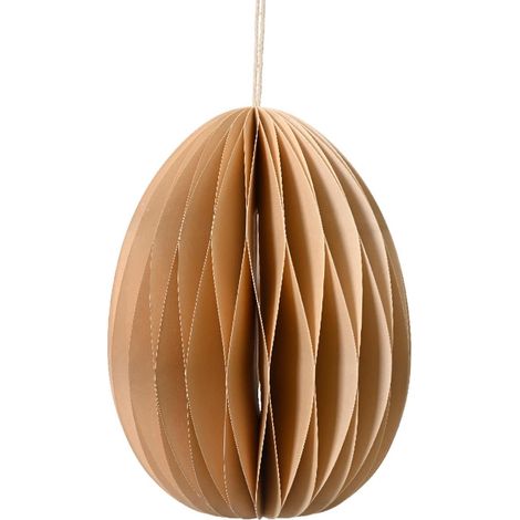 Kaemingk Osterdeko Papier-Ei Ø 17 cm Höhe 22 cm - beige - 100% FSC