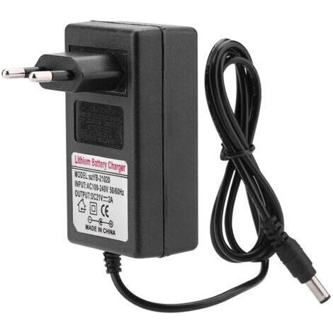Adaptateur secteur AC/DC 21 V 2 A pour charge sécurisée de batteries lithium-ion (1/5)