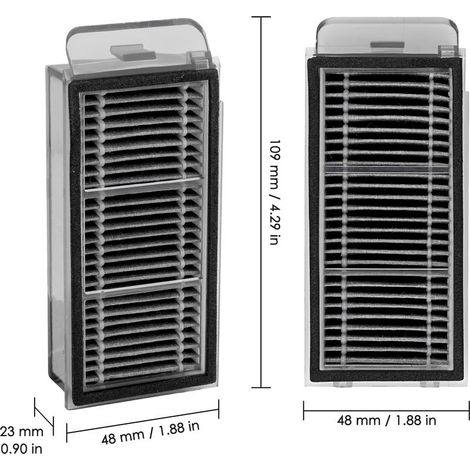 (12 pièces) X50 Ultra filtres HEPA de rechange pour Dreame X50 Ultra, L40s Pro Ultra, L50 Pro Ultra, X50 Master aspirateur robot, kit d'accessoires de filtres, filtre vertical, filtre d'aspirateur (1/5)