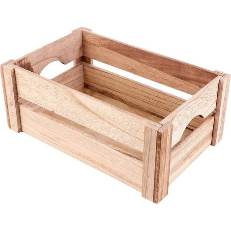 Panier de rangement vintage en bois, couleur aléatoire, organisateur décoratif pour festivals, restaurants et usage domestique (1/5)