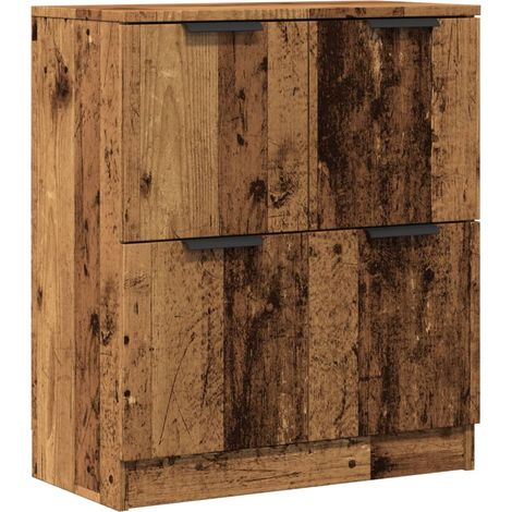 Aparador cómoda cómoda armario mueble organizador cocina salón salón madera vieja 60 x 30 x 70 cm madera contrachapada marrón 020036603