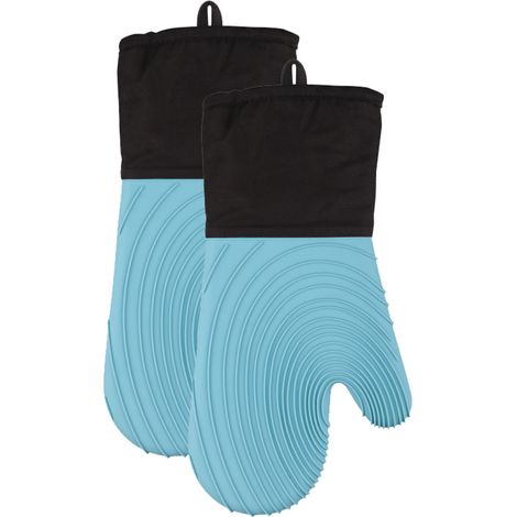 Gants de cuisine en silicone, maniques, maniques résistantes à la chaleur, gants de cuisine souples (1/5)