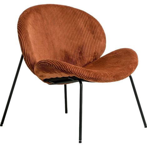 Fauteuil en velours terracotta Kanoa (1/5)