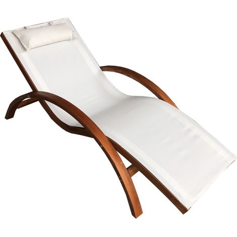 Sdraio in legno e beige HAVANA