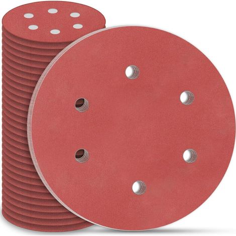 Schleifpapier 225mm Klett, 30 Stück, Körnung P240, 6 Loch (1/5)