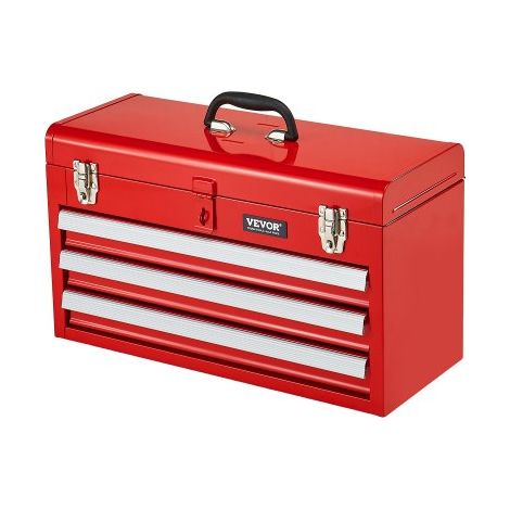 Boîte à Outils Métal - 520 mm Caisse à Outils Acier Portable avec (1/5)