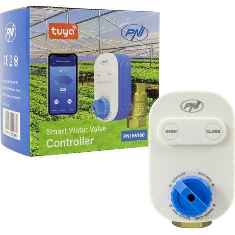 Vanne d'eau intelligente - PNI - SV160 - DN20 (3/4") - Wi-Fi 2,4 GHz - Compatible Tuya Smart (1/4)
