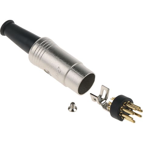 Connecteur DIN RS PRO, 7 contacts, Mâle, Montage sur câble, A souder ( Prix pour Paquet de 5 ) (1/5)
