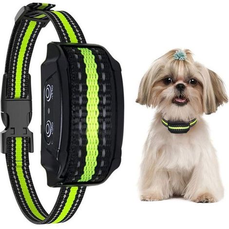 Collier Anti Aboiement Électrique pour Chien, Détection Intelligente des Aboiements, Son et Choc (1/4)