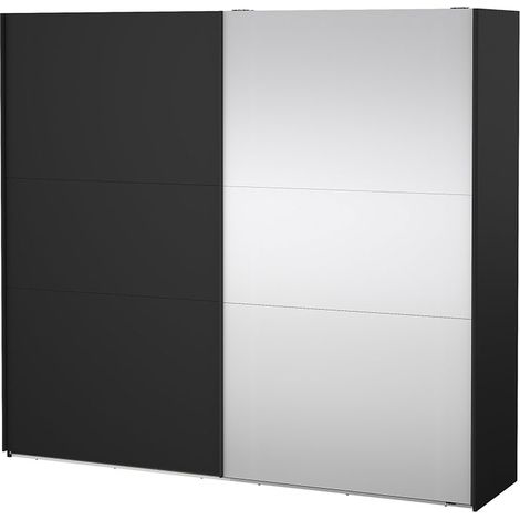 Como Schiebetürenschrank 2 Türen 245x220cm matt schwarz. (1/5)