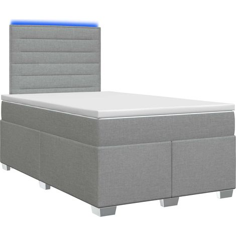 Maison Exclusive - Letto box spring con materasso Grigio Chiaro 120 x 200 cm (1/5)