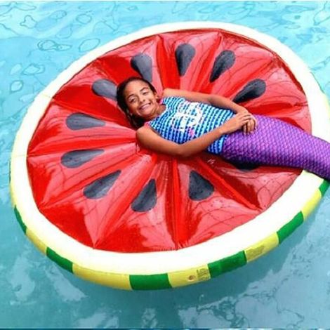 Inflatable Floating Bed for The Big Floating Lemon Round Superb Fruit Row Floating Island (1/5)