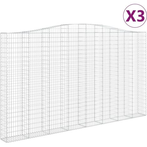 Maison Exclusive - Cesti Gabbioni ad Arco 3 pz 400x30x220/240 cm Ferro Zincato