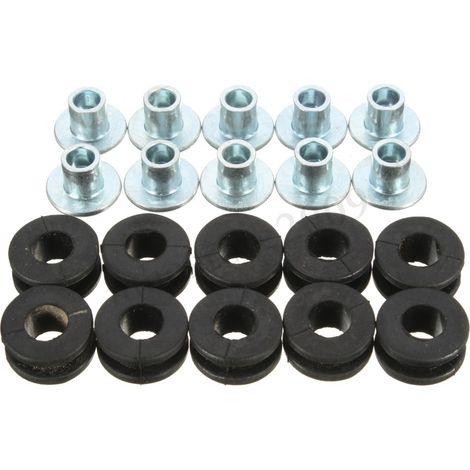 BEBUSINGOTO Juego de 20 arandelas de goma M6 para motocicleta, piezas de carenado, arandela de tope, almohadilla de alivio de presión universal para la mayoría de motocicletas. (1/5)