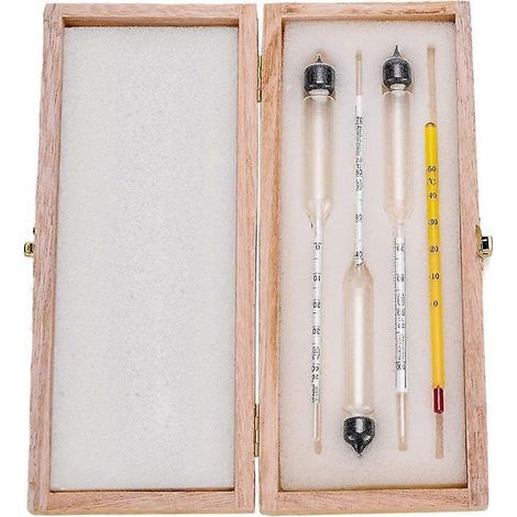 Lot de 3 alcoomètres avec thermomètre et hydromètre (1/5)