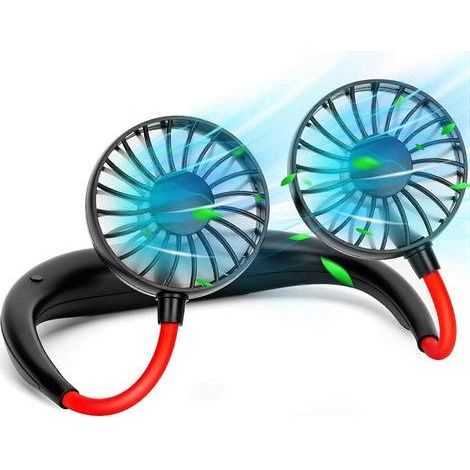 HONORNIC - Ventilateur de cou, ventilateurs de cou USB rechargeables (1/5)