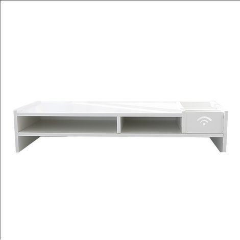 Support pour ordinateur portable et écran, blanc (1/5)