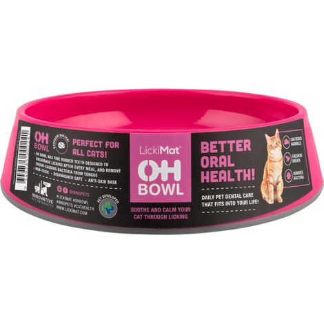 LickiMat OH Bowl - Schlecknapf für Katzen - pink (1/3)